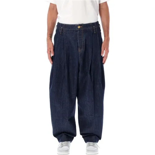 Blaue Wide-Leg School Boy Fit Jeans , Herren, Größe: W32 - Kenzo - Modalova