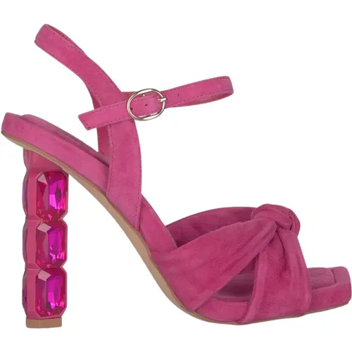 Crystal Knot Heel Sandal , female, Sizes: 8 UK, 4 UK, 6 UK, 3 UK, 5 UK, 7 UK, 9 UK - Alma en Pena - Modalova