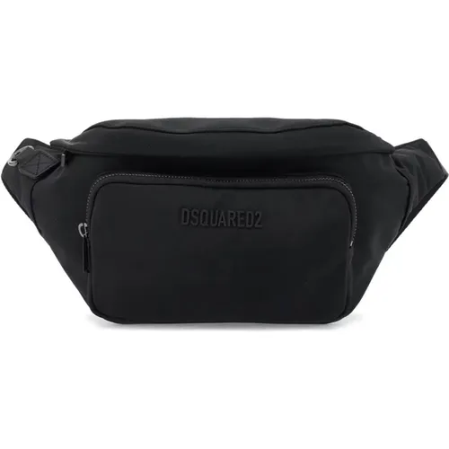 Nylon Beltpack with Rubberized Logo , male, Sizes: ONE SIZE - Dsquared2 - Modalova