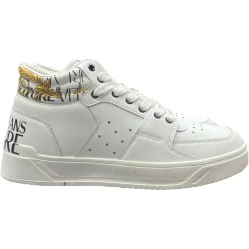 Sneakers, male, , Size: 11 US Bianca Sneakers with Logo Print - Size 42 - Versace Jeans Couture - Modalova