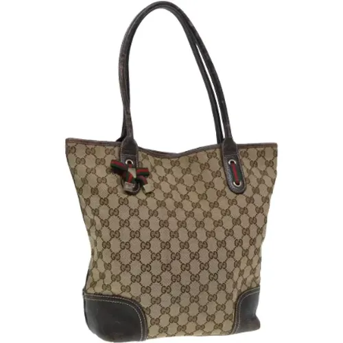 Pre-owned Tote Bags, female, , Size: ONE SIZE Pre-owned Canvas gucci-bags - Gucci Vintage - Modalova