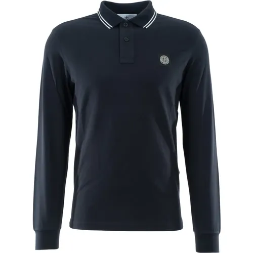 Polo Shirts, male, , Size: S Elastic Piqué Long Sleeve Polo 2Sl18 - Stone Island - Modalova