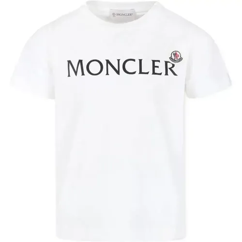 Navy Blue Short Sleeve T-shirt - Moncler - Modalova