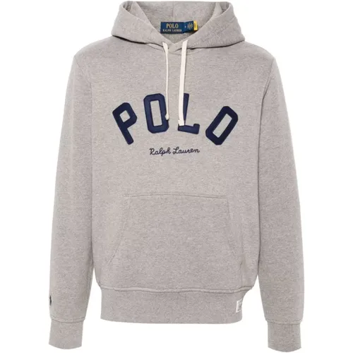 Heather Grey Hoodie Sweater , male, Sizes: M - Ralph Lauren - Modalova