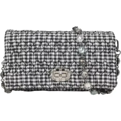 Pre-owned Cross Body Bags, female, , Size: ONE SIZE Pre-owned Cotton handbags - Miu Miu Pre-owned - Modalova