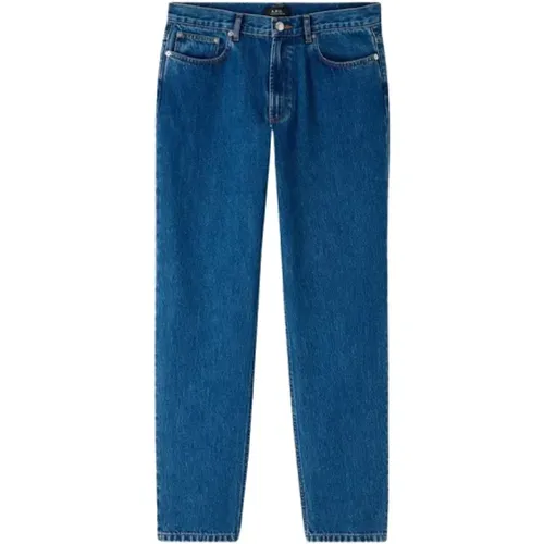 Indigo Vintage Cut High Waist Jeans , Herren, Größe: W32 - A.p.c. - Modalova