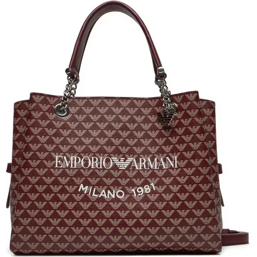 Tasche mit Logo-Print und abnehmbarem Riemen - Emporio Armani - Modalova