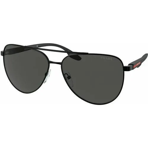 Stilvolle schwarze Aviator-Sonnenbrille für Männer - Prada - Modalova