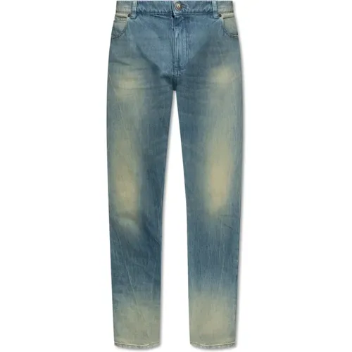 Regular Fit Jeans , Herren, Größe: W33 - Balmain - Modalova