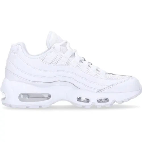 Air Max 95 Low Sneaker Weiß/Silber , Damen, Größe: 36 EU - Nike - Modalova