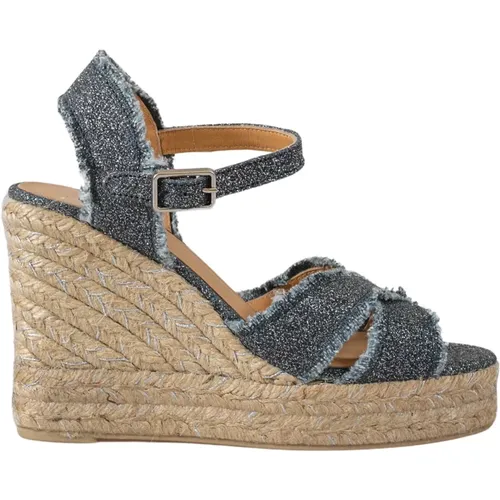 Wedges, female, , Size: 5 US Handmade Espadrilles with Open Toe - Castañer - Modalova