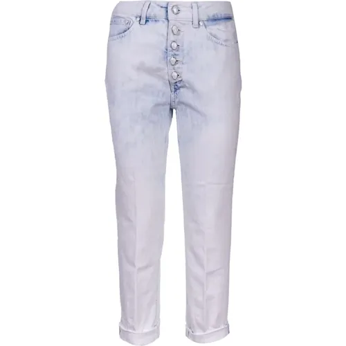 Stylische Cropped Denim Jeans , Damen, Größe: W28 - Dondup - Modalova