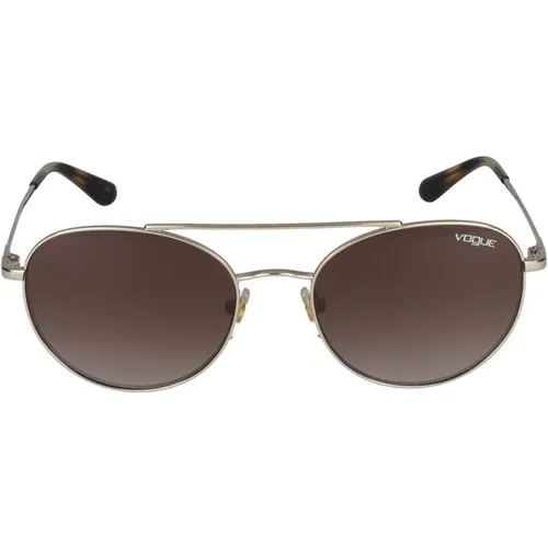 Sunglasses, female, , Size: 53 MM Stylish Sunglasses with Sole Lenses - Vogue - Modalova