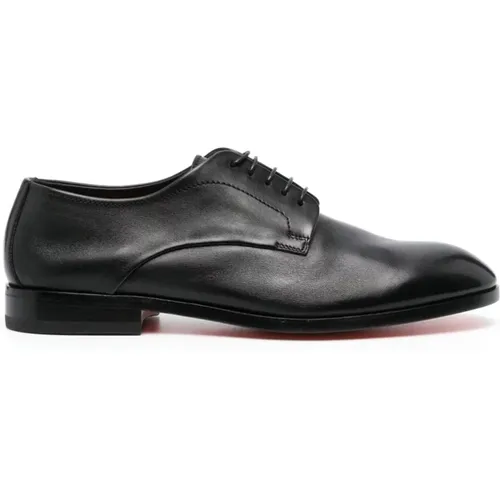 Italian Leather Derby Shoes , male, Sizes: 13 UK - Santoni - Modalova