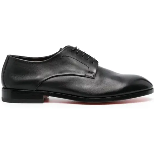 Italian Leather Derby Shoes , male, Sizes: 9 UK, 11 1/2 UK, 10 UK, 13 UK, 7 1/2 UK, 9 1/2 UK - Santoni - Modalova