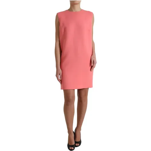 Sleeveless Virgin Wool Mini Dress , female, Sizes: 2XL - Dolce & Gabbana - Modalova