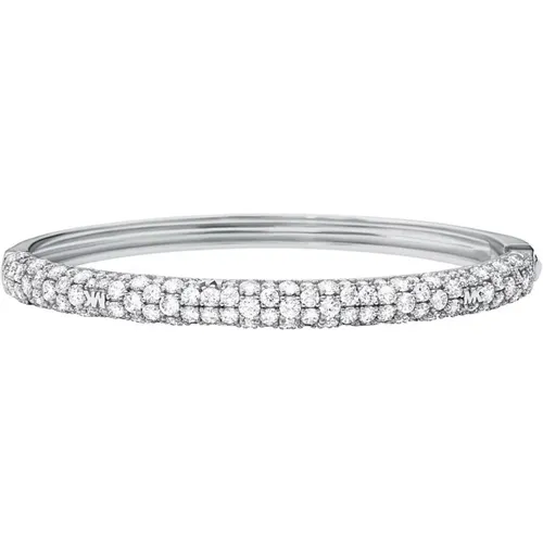 Premium Silver Bracelet with Zirconia , female, Sizes: ONE SIZE - Michael Kors - Modalova