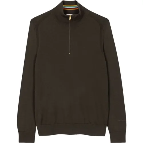 Turtlenecks, male, , Size: 2XL Half-Zip Sweater - Paul Smith - Modalova