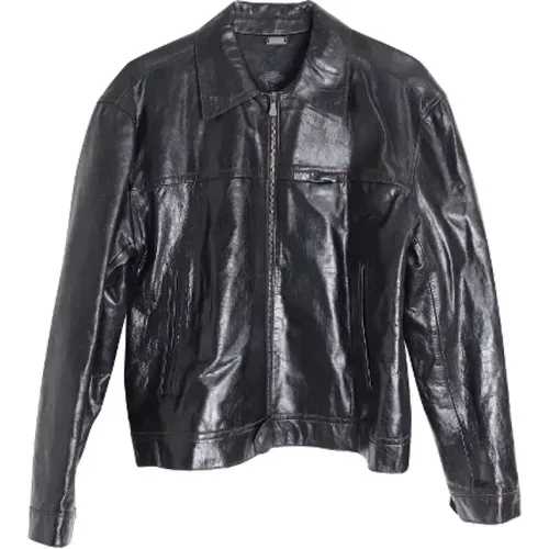 Pre-owned Leather outerwear , male, Sizes: 2XS - Versace Pre-owned - Modalova