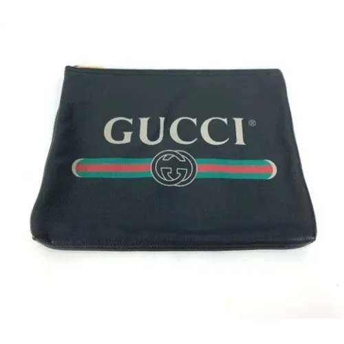 Pre-owned Clutches, male, , Size: ONE SIZE Pre-owned Canvas gucci-bags - Gucci Vintage - Modalova