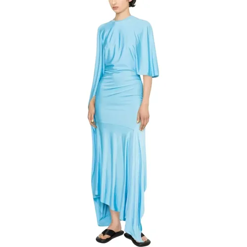 Cape Sleeve Maxi Dress , female, Sizes: M, XS - Stella Mccartney - Modalova