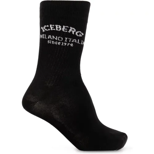 Socks, male, , Size: M Socks with logo - Iceberg - Modalova