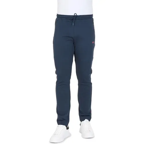 Stretch Cotton Blend Navy Pants , male, Sizes: M, S - Hugo Boss - Modalova