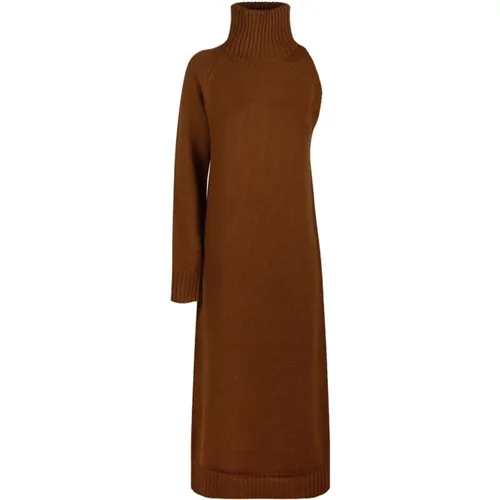 One Shoulder Wool Cashmere Dress , female, Sizes: S - Max Mara - Modalova