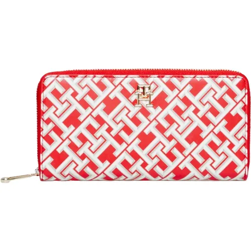 Wallets & Cardholders, female, , Size: ONE SIZE Zip-Around Womens Wallet Print - Tommy Hilfiger - Modalova