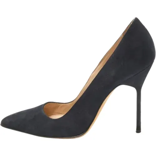 Pre-owned Pumps, female, , Size: 6 US Pre-owned Suede heels - Manolo Blahnik Pre-owned - Modalova