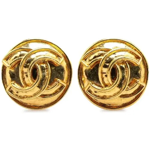 Pre-owned Jewellery, female, , Size: ONE SIZE Pre-owned Metal earrings - Chanel Vintage - Modalova