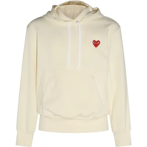 Hoodies, female, , Size: M Heart Hooded Sweatshirt - Comme des Garçons Play - Modalova