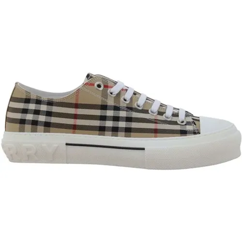 Sneakers, male, , Size: 9 US Cotton Sneakers with Iconic Pattern - Burberry - Modalova