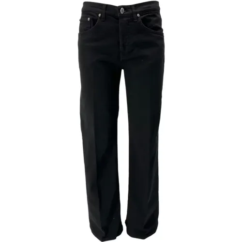 Schwarze Wide Leg Jeans , Damen, Größe: W28 - Dondup - Modalova