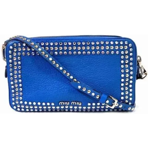 Pre-owned Cross Body Bags, female, , Size: ONE SIZE Pre-owned Leather shoulder-bags - Miu Miu Pre-owned - Modalova