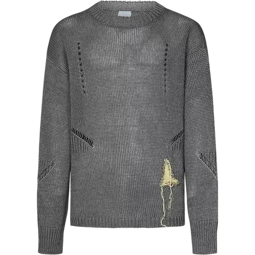 Men's Clothing Sweatshirts Grey Ss24 , male, Sizes: L, M - ROA - Modalova