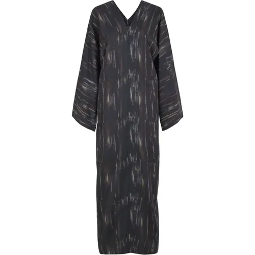 Thais, wool and silk printed dress , female, Sizes: L, M, 2XL, XL, S - Cortana - Modalova