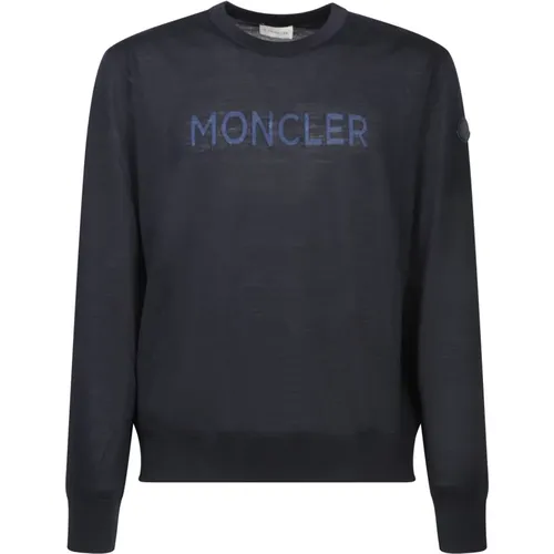 Sweatshirts, male, , Size: M Sporty Long Sleeve Sweater - Moncler - Modalova