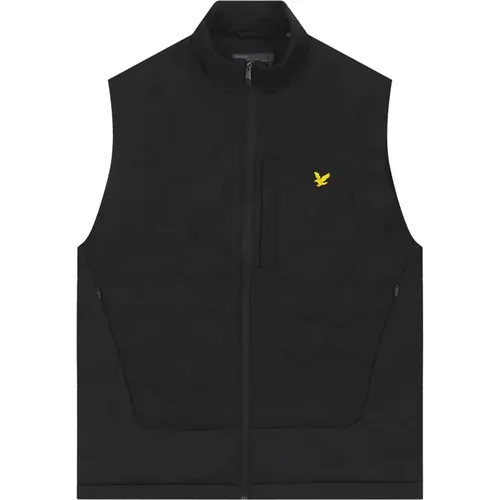 Vests, male, , Size: M Check Fleece Gilet Jacket - Lyle & Scott - Modalova