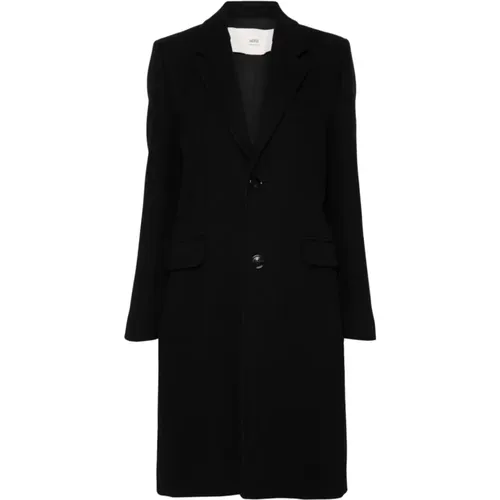 Wool Coat Notched Lapels , female, Sizes: S, XS, M - Ami Paris - Modalova