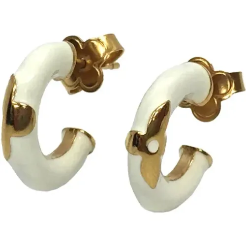 Pre-owned White Gold earrings , female, Sizes: ONE SIZE - Louis Vuitton Vintage - Modalova