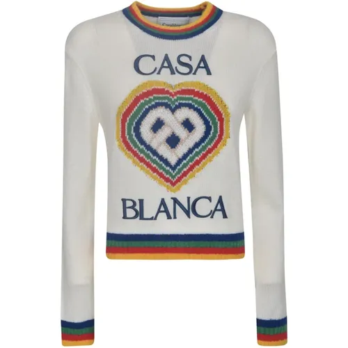 Heart Logo Sweatshirt , female, Sizes: XS - Casablanca - Modalova