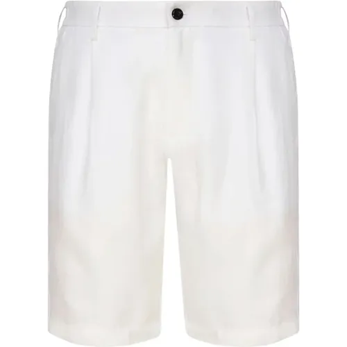 Bermuda Linen Shorts , male, Sizes: W32, W34, W36, W30, W33 - Eleventy - Modalova