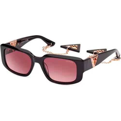 Red Shaded Sonnenbrillen , Damen, Größe: 53 MM - Guess - Modalova