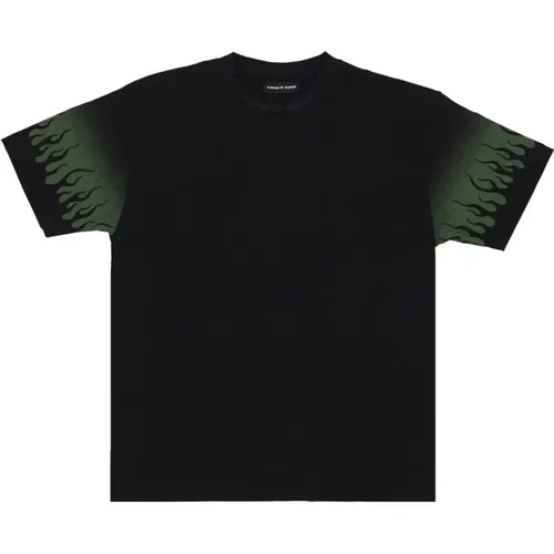 Flames Tee Men's T-Shirt /green , male, Sizes: M, L, XL - Vision OF Super - Modalova