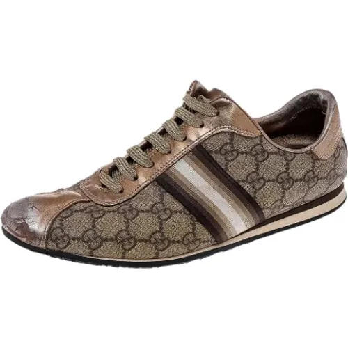 Pre-owned Sneakers, male, , Size: 6 1/2 US Pre-owned Leather sneakers - Gucci Vintage - Modalova