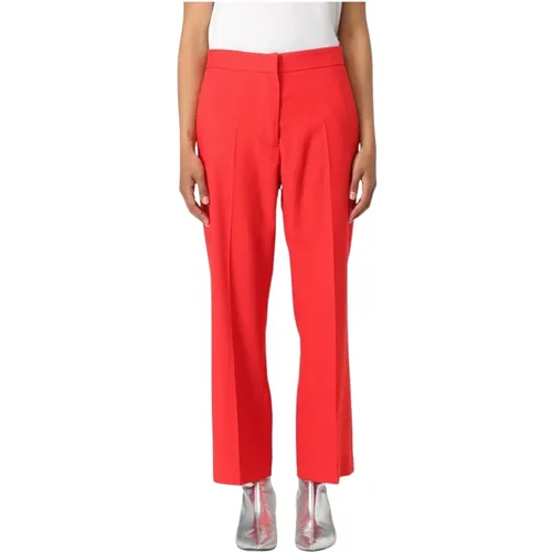 Wide Trousers, female, , Size: XS Cropped StraightLeg Trousers - Msgm - Modalova