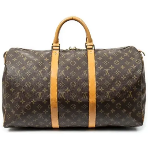 Pre-owned Weekend Bags, female, , Size: ONE SIZE Pre-owned Canvas travel-bags - Louis Vuitton Vintage - Modalova