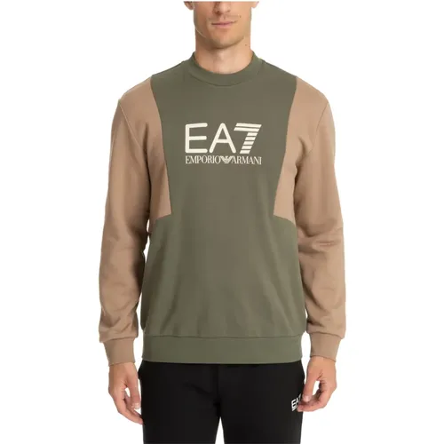 Gemustert Mehrfarbig Logo Sweatshirt - Emporio Armani EA7 - Modalova