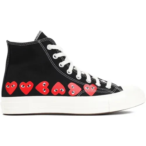 Sneakers, female, , Size: 10 US Black Multi Heart Ct70 Hi Top - Comme des Garçons Play - Modalova